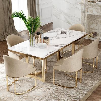 China Other Wholesale Price Dining Table Top Marble Dining Table With Metal Legs CT-H for sale