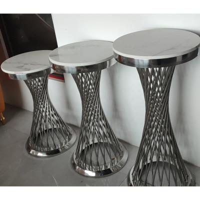 China (Other) Hot Sale Party Banquet Adjustable Stainless Steel Event Flower Stand Cake Stand Wedding Table for sale