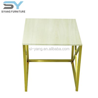 China 2017 extendable simple stainless steel corner table with low price JJ033 for sale