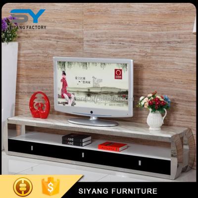 China Apperance Modern Hotel Glass TV Cabinet TV Stand Glass Cabinet with Locker DS008 for sale