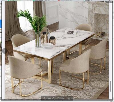 China Other Luxury Home Use Marble Top Dining Table for sale