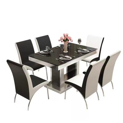 China Other New Design Stainless Steel Dining Table Set 6 Chairs CY051 for sale