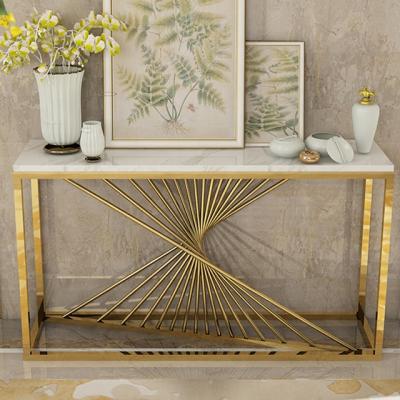 China Other Simple Design High Quality 8 Seaters Modern Marble Console Table XG012 for sale