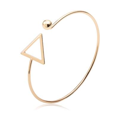 China Fashionable QIHE Pop Style Simple Design Hollow Triangle Bracelet For Girls for sale