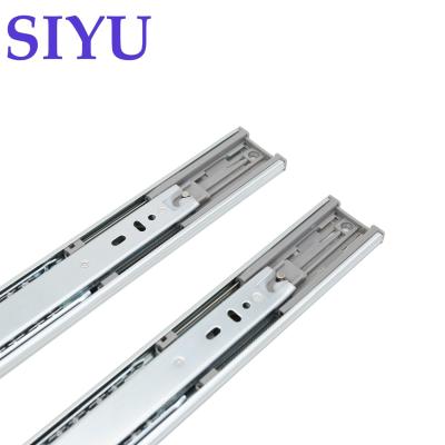 China Modern Furniture Partner 45mm Ball Bearing Triple Soft Closing Drawer Slider , Soft Narrow Slide for sale