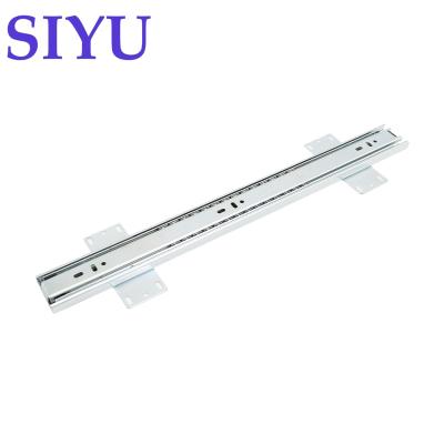 China full extension ball bearing 45mm fix ball bearing 3 fold lower telescopic sliding rail for sale