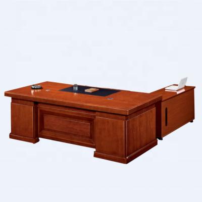 China Classic Convertible High End Executive Wood Desk Large L Shape Desk IT Manager Table for sale