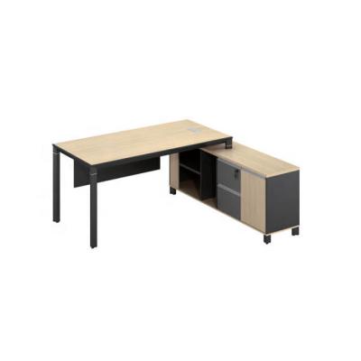 China Luxury Convertible Modern Wood Boss Table Office Manager Office Furniture CEO L Shape Executive Desk for sale