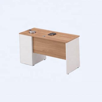 China 1.4m Extendable Wooden Particle Board Computer Office Staff Desk Table With Attached Drawer for sale