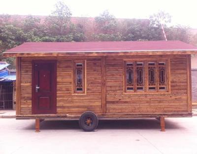 China Hot Selling Furnished Wooden Villa Steel Frame Mobile Home for sale