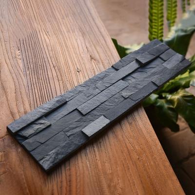 China Rustic Tiles Culture Stone Natural Stone Tiles Wall Paver Slate Culture Black Stone for Interior and Exterior Wall Tiles for sale