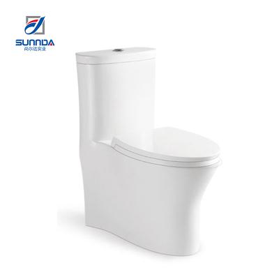 China China Foshan Good Quality Bathroom Hot Selling White Ceramic Toilet Double-flow Ware Cheap Double Piece Sanitary Seat Cover for sale