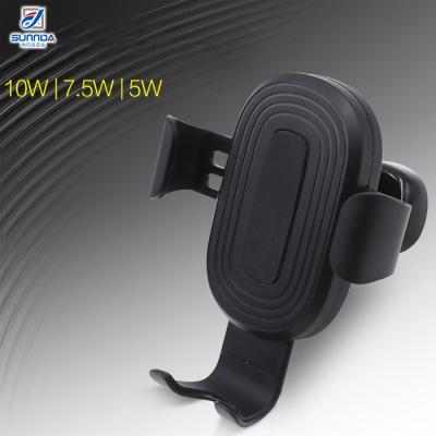 China High Speed ​​Adjustable Air Vent Qi Wireless Charger IR Smart Sensor Phone Holder Quick Smart Auto Bracket for sale