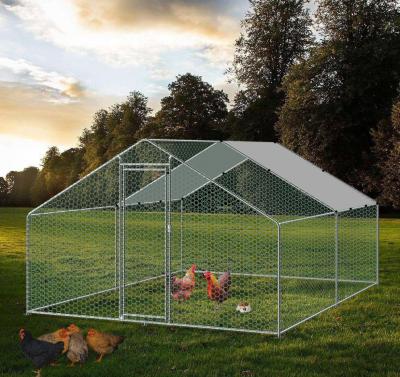 China Steel Walk in Chicken Run Enclosure Rabbit Hutch Poultry Coop Duck House Chicken Cage Coop 4m X 4m X 2m for sale