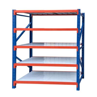 China Boltless Warehouse Wholesale Adjustable Stretching Storage Shelving Light Duty Steel Rack Corrosion Protection 3 Layers for sale