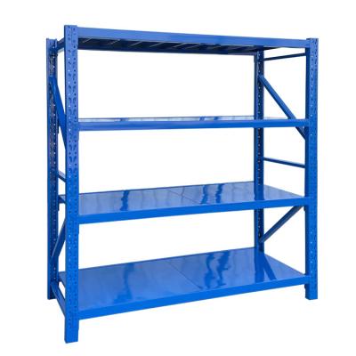 China Boltless Factory Metal Warehouse Medium Duty Storage Racking System Corrosion Protection 5 Layers For Industrial Shelves for sale