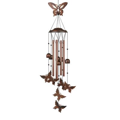 China Dragonfly Wind Chimes-4 Contemporary Hollow Aluminum Tubes - Wind Bells and Dragonfly-Wind Chime with S Hook for Indoor and Outdoor for sale