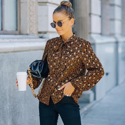 China Anti-pilling printed blouse C252 European and American summer temperament women's tops sheathed women's blouses long shirt swapping for sale