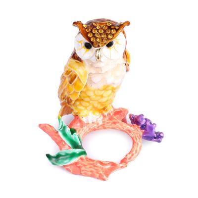 China Fashionable Wholesale Animal Gift Box Owl Color Jewelry Box Practical Jewelry Box for sale