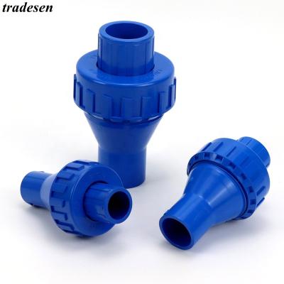 China Water Pipe System I.D20mm-32mm PVC One Way Return Non Return Check Valve Belt Spring Hose Fittings Coupling Adapter Water Connector For Garden Irrigation for sale