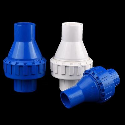 China PVC ID 20~32mm Check Valve Garden Irrigation Water Pipe Connector Watering Fittings One Way Valve Aquarium Adapter Belt Spring for sale