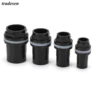 China Aquarium/Garden HOME ID 20~50mm PVC Pipe Aquarium Drain Connectors Black Aquarium Drain Joints Home Hydroponic Accessories for sale