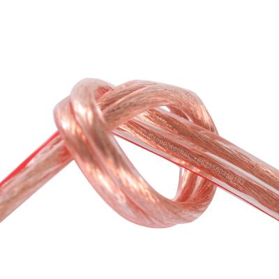 China Car Clear PVC Transparent Jacket PURE COPPER CCA 2X1.5MM Speaker Wire 1.5mm Audio Cable 2 Core RVB Wire for sale