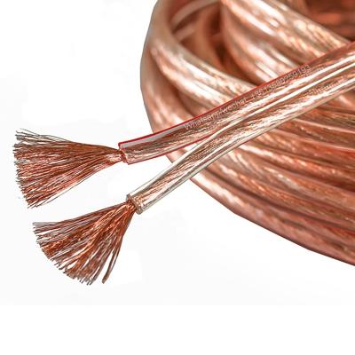 China Car 10AWG 12AWG 2 core CCA Speaker Cable Transparent Speaker Wire Audio Cable 4.0MM for sale