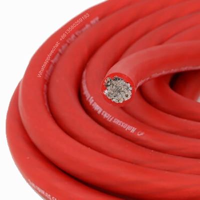 China Car Flexible Soft PVC OFC CCA Power Ground Cable 0GA 2Gauge Automotive Car Battery Wire Copper Clad for sale