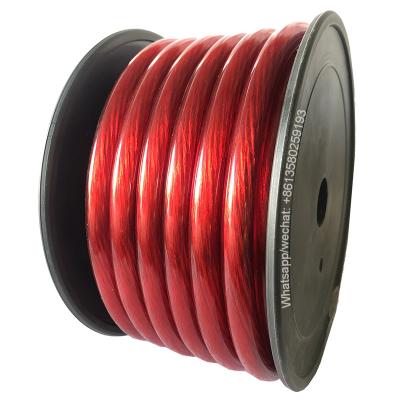 China Car 25ft Transparent OFC CCA 2/0 Gauge GA AWG Auto Power Ground Cable Wire Battery Copper Wire for sale