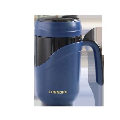 China Factory Wholesale 380ml Rotary Contracted Vacuum Cup Pure Color Desktop Rotary Mug for sale