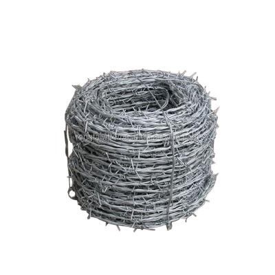 China Large protection grade 12.5gauge gi 400 meters of barbed wire for sale