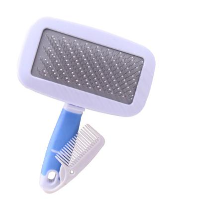 China Pet Hair Removal Automatic Brush Needle Comb Stocked Telescopic Wholesale for sale