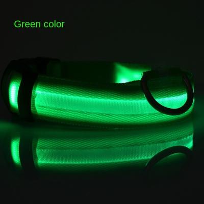 China Free Shipping Fashionable Lights USB Charging Waterproof Dual Guide LED Light Dog Pet Collars for sale