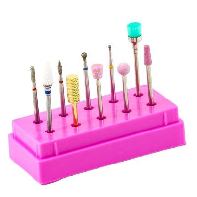 China High Quality Premium Pedicure Kits Professional Manicure Drill Tools Gel Remove Set 10 Pieces Suit Drill Nail Diamond Bits for sale