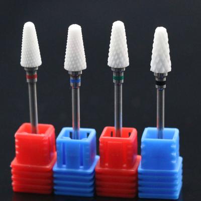 China High Quality Ceramic Manicure Tools Premium Ceramic Nail Drill Bit For Nail Drill Nail File Gel Remove Drill Bit for sale