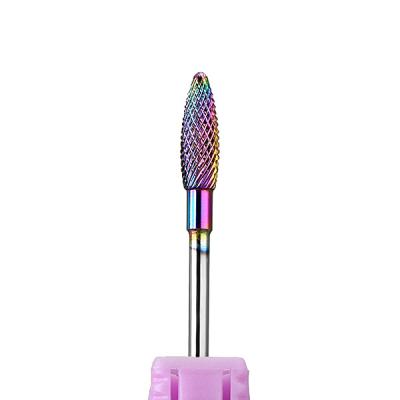 China High Quality Beauty Nail Drill Bits Salon Rainbow Tungsten Carbide Burs Nail File Drill Burs Bit Safety Carbide Drill Bits Nail for sale