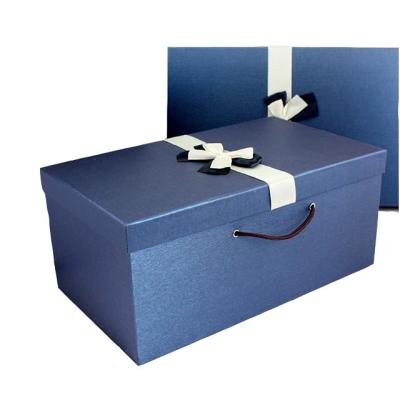 China Paper & Paperboard Plus bule Gift Box Gift Box Korean Style Rectangular Christmas gift clothes wedding Shoes box for sale