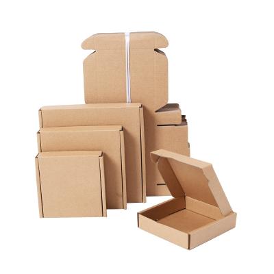 China Recycled Materials Bulk Cheap Custom Logo Blank Kraft Cardboard Paper Boxes for Packaging for sale