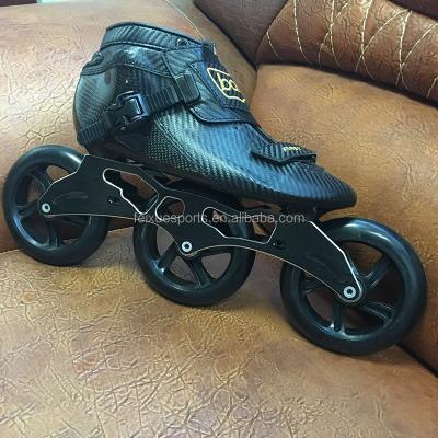 China Carbon Fiber 3 Wheel Skates Shoes Three Skate Frame 125mm 110mm 100mm 90mm for sale