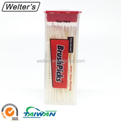 China Brushpicks MIT Disposable Dental White Plastic Toothpicks for sale