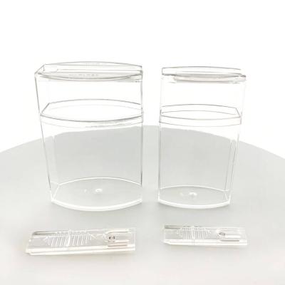 China clean transparent plastic toothpick container with slide ECOV300 for sale