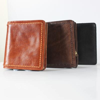 China 2020 Success RFID Leather Single Black Business ID Credit Card Slots Holder Wallet For Men for sale