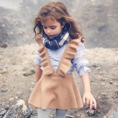 China 2021 Viable Girls Knit Sweater Dress Girl Kids Clothes Babies Knitting Princess Dress for sale