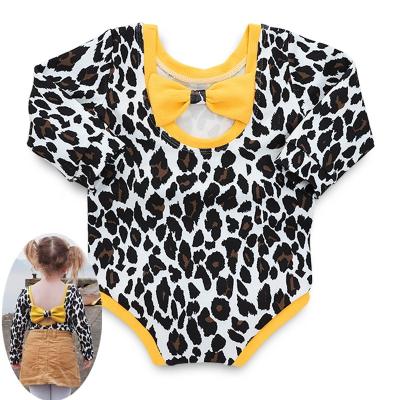 China Infant Girls Leopard Romper Baby Body Suits Polyester/Cotton Jumpsuit Newborn Floral Babies Outfit Clothes for sale