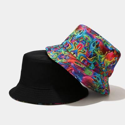 China Picture Summer Women Factory Leaf Feather Bucket Hats Girl Beach Street Outdoor Casual Hats for sale