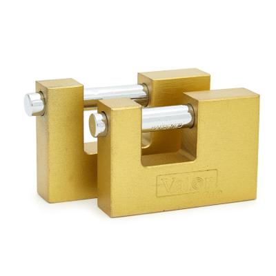 China China made best selling rectangular iron padlock gold color painting rectangular iron padlock RI97 for sale