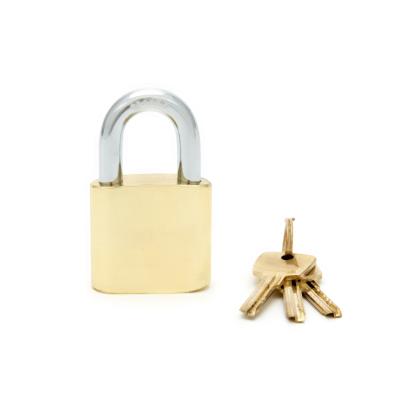 China High Quality Heavy Duty Brass Padlock 18K Gold Plated Solid Brass Padlock VB04 Anti-rust Lock for sale