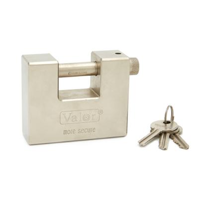 China High Quality Heavy Duty Hardened Steel Door Lock 75 Steel Rectangular Padlock 85 95MM Solid DB22 for sale