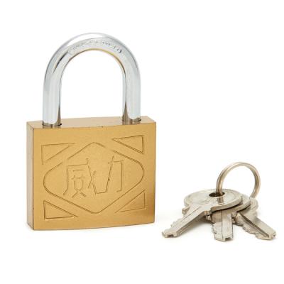 China China Made 25 30 40 50 60 70MM High Quality Solid Iron Frame Padlock With Brass Color Iron Painting CI91 Lock for sale